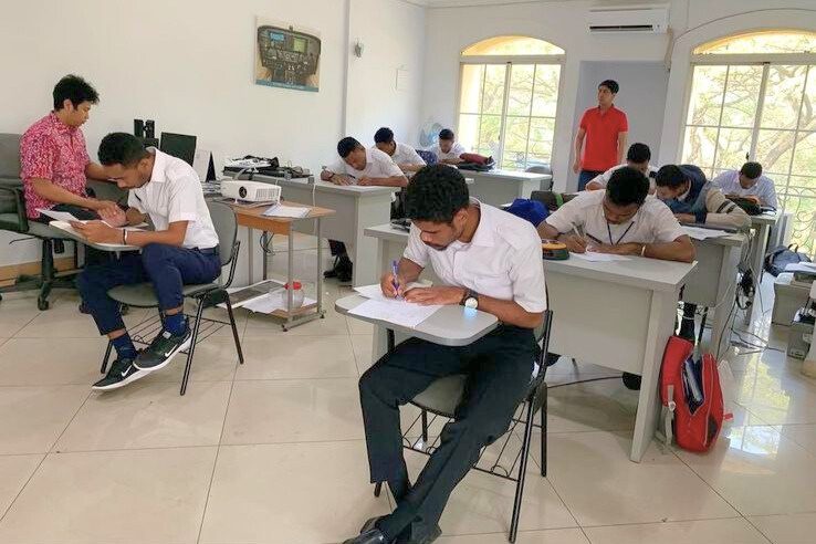 Class at Lombok Institute of Flight Technology